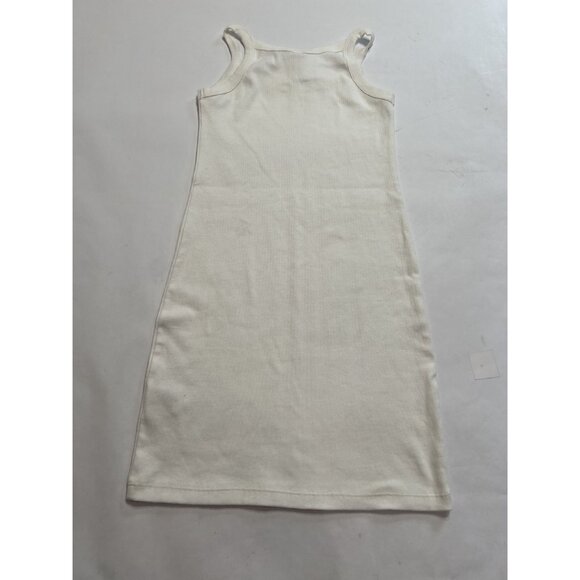 Hibou Rib Tank Dress in White - Picture 4 of 4